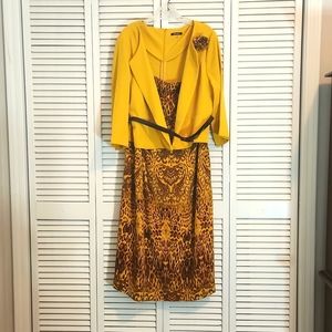 Allen Kay Animal Print Dress